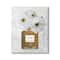 Stupell Industries Leopard Print Perfume Bottle Glam White Spring Florals Canvas Wall Art